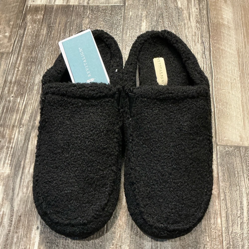 REVITALIGN Black Comfort Slippers Size 12